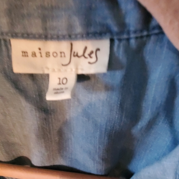 Maison Jules jean look dress size 10 New with tags - Picture 5 of 8